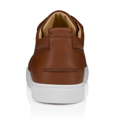 Christian Louboutin Rantulow Orlato Grosgrain-trimmed Full-grain Leather Sneakers In Brown