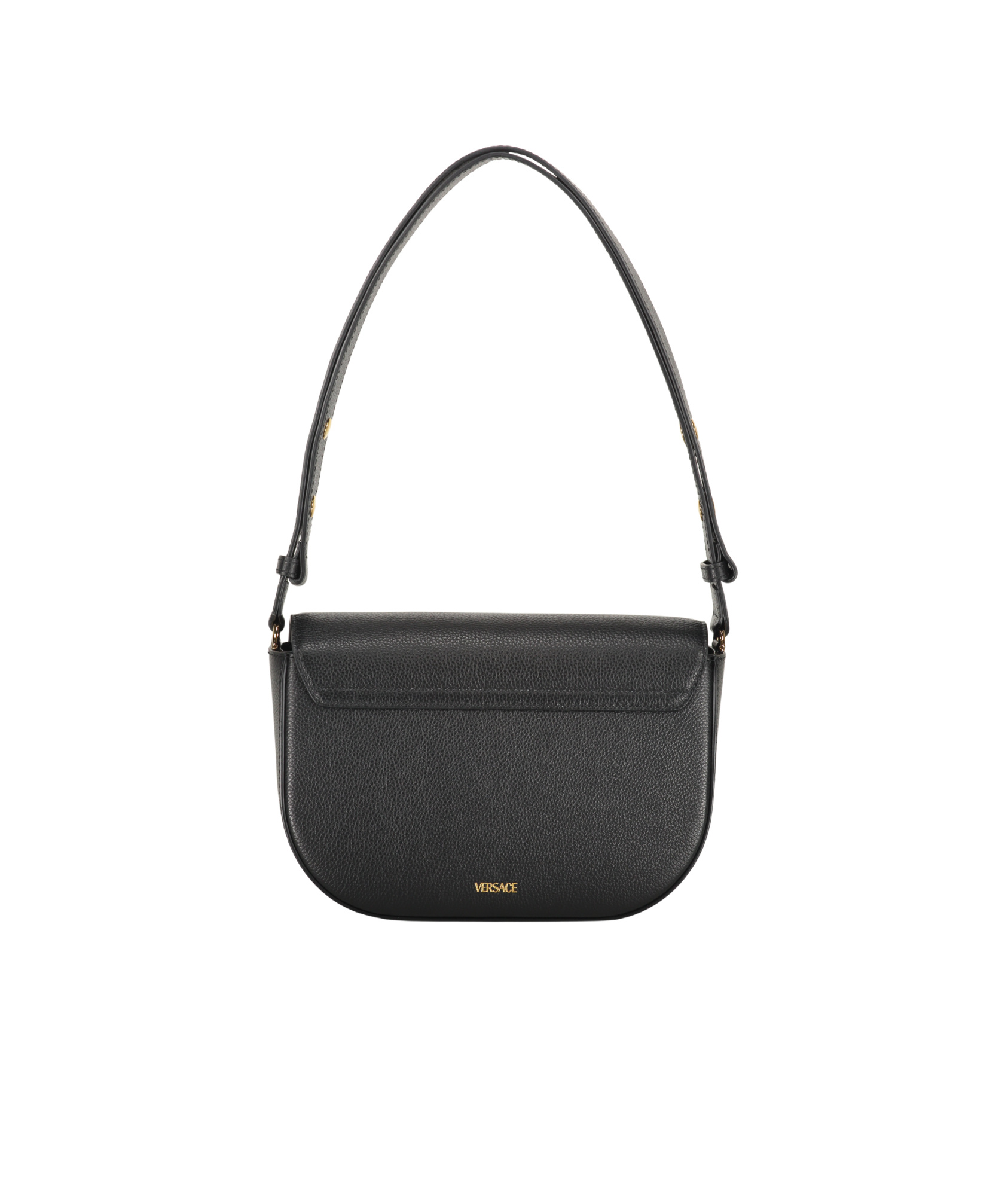 Versace Leather Shoulder Bag In Black