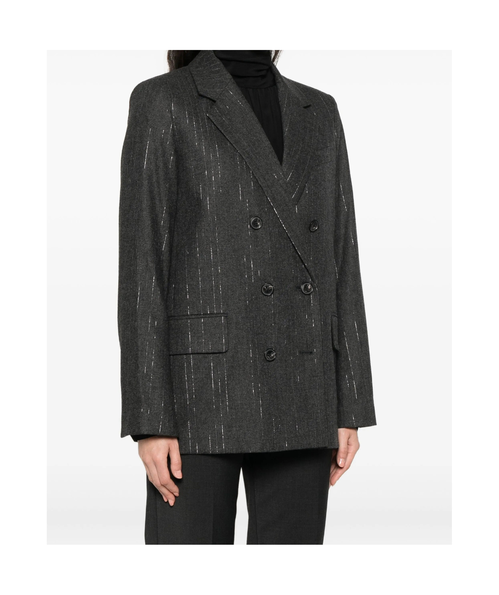 Zadig & Voltaire Long-sleeved Suit Jacket In Black