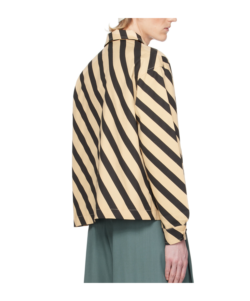 Bode Domino Stripe Jacket In Neutral