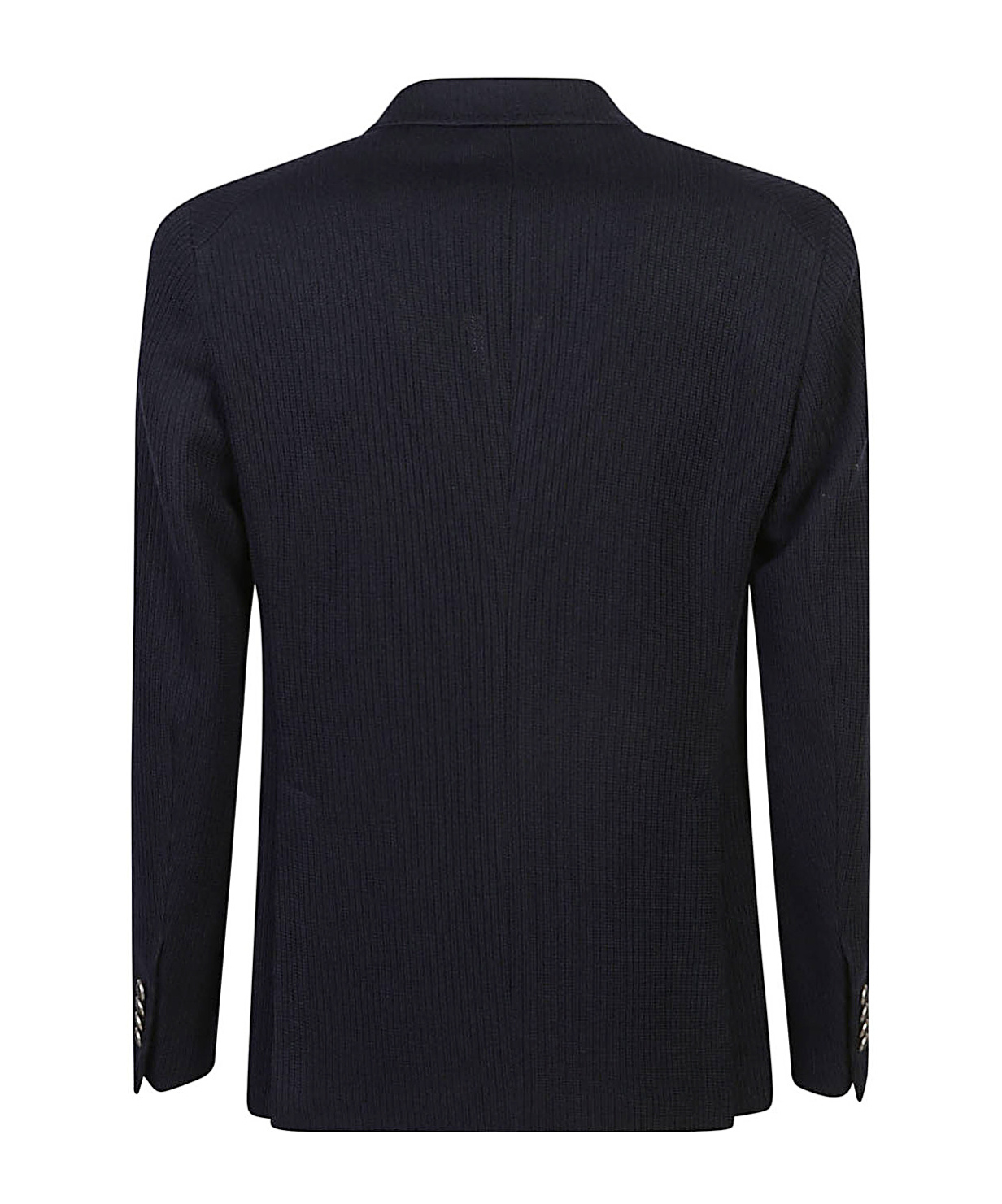 Tagliatore Blazer Doppiopetto In Lino Fiammato In Black