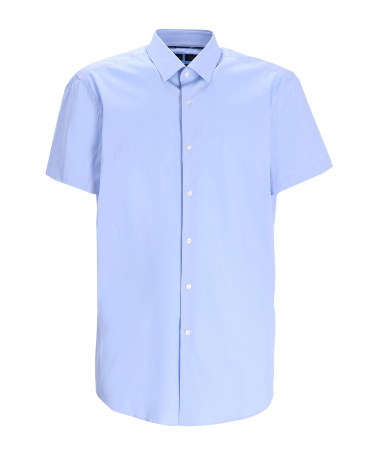 Hugo Boss Boss Roan Kent Geo Print Short Sleeve Performance Button-up Shirt In Blue