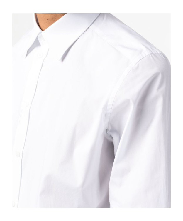 Dolce & Gabbana Martini Popeline Shirt With Spread Collar In White