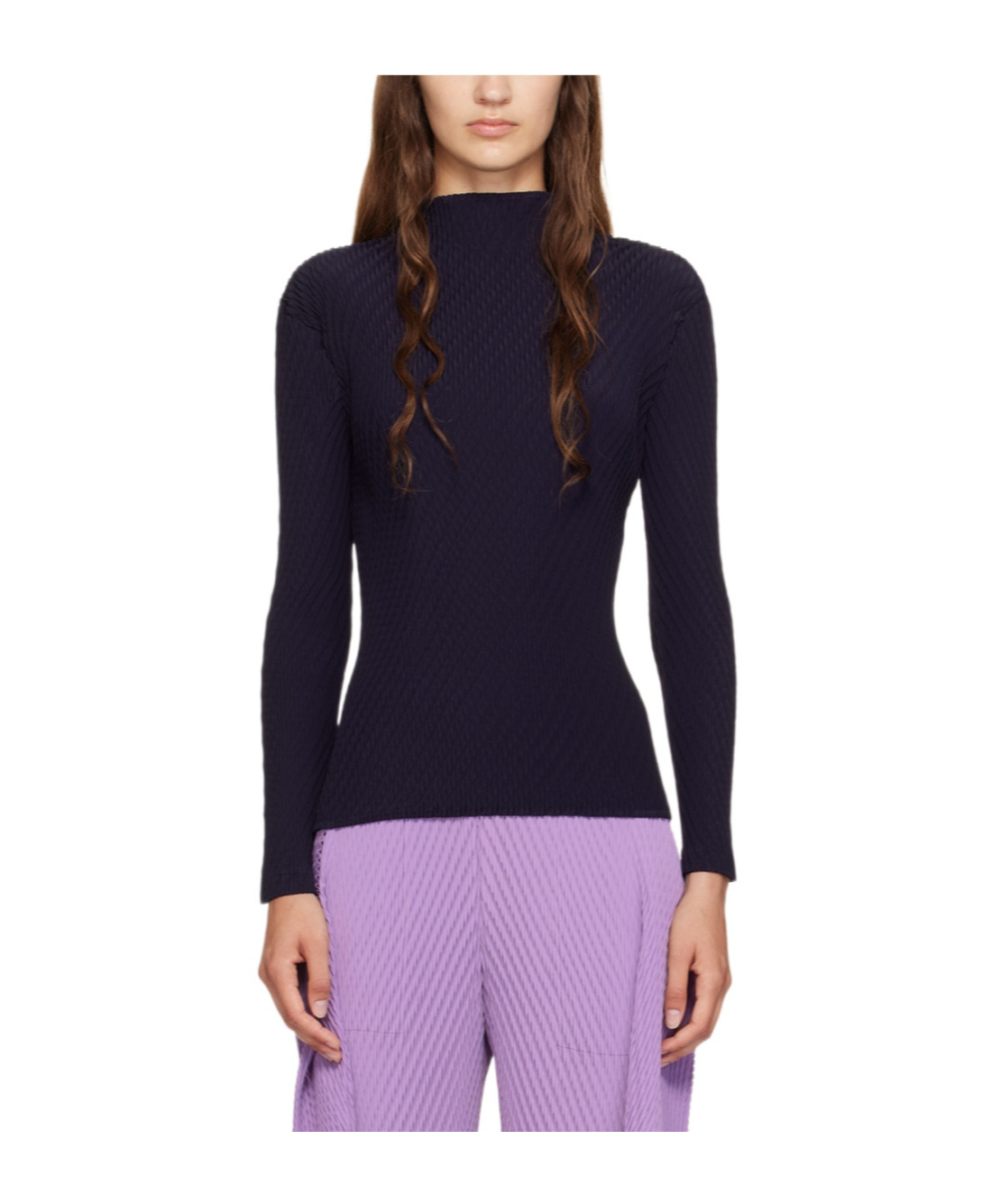 Shop Issey Miyake Orbicular Pleats Top In Black