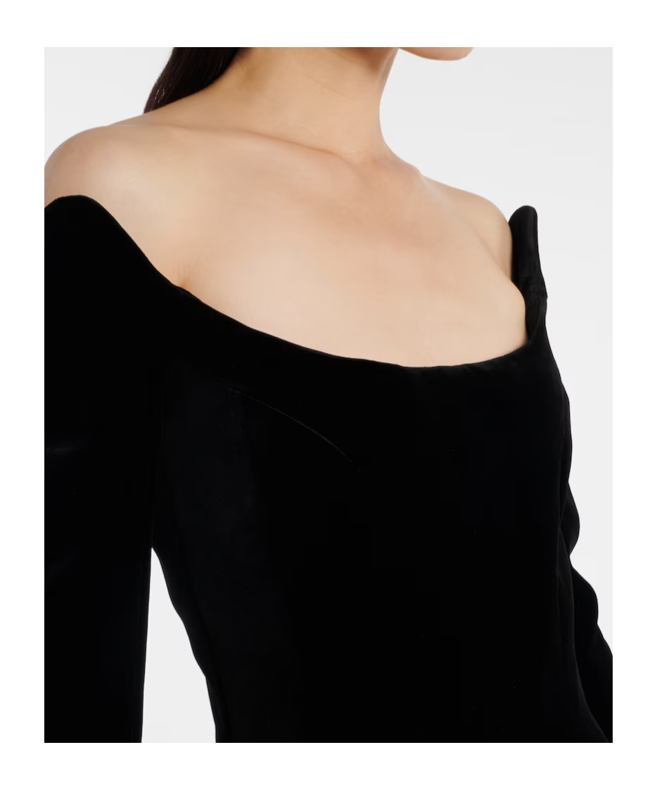 Mugler Open-back Sleeveless Dress Skirt In Black