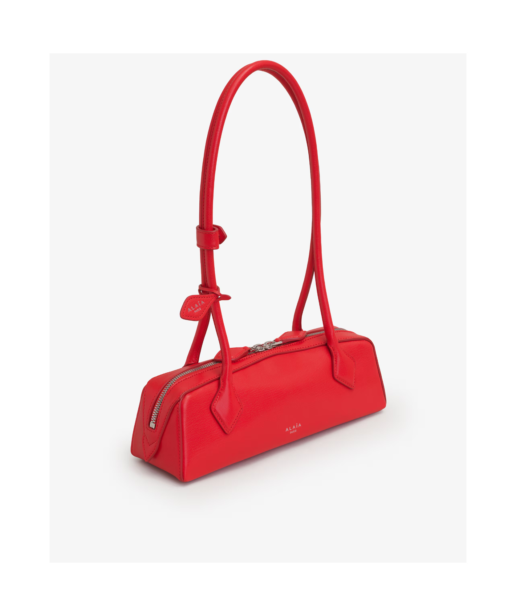 Alaïa Alaia Rouge Vif Le Teckel Small Leather Top-handle Bag In Red