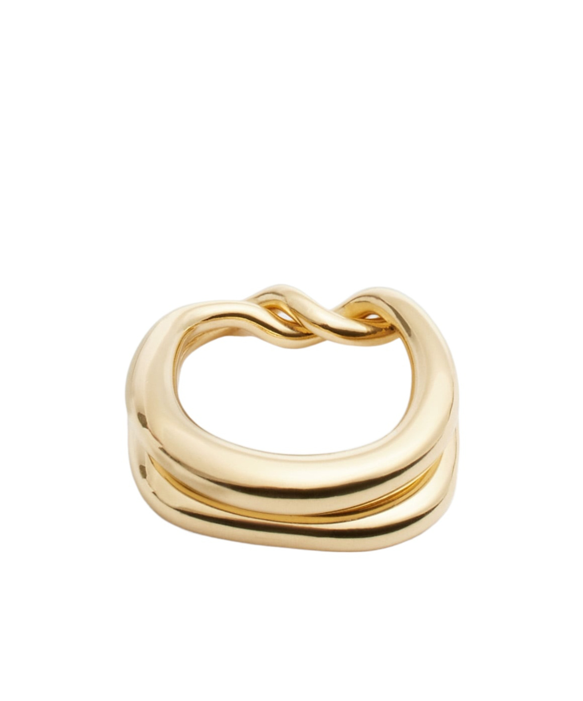 Jacquemus Twisted Ring In Yellow