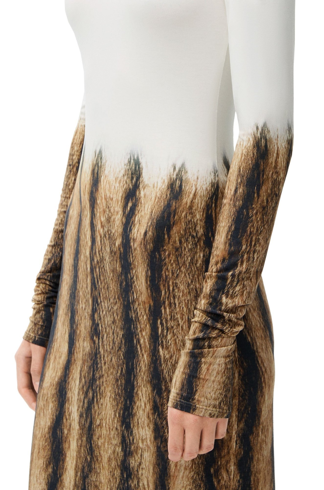Loewe Long-sleeved Dress In White