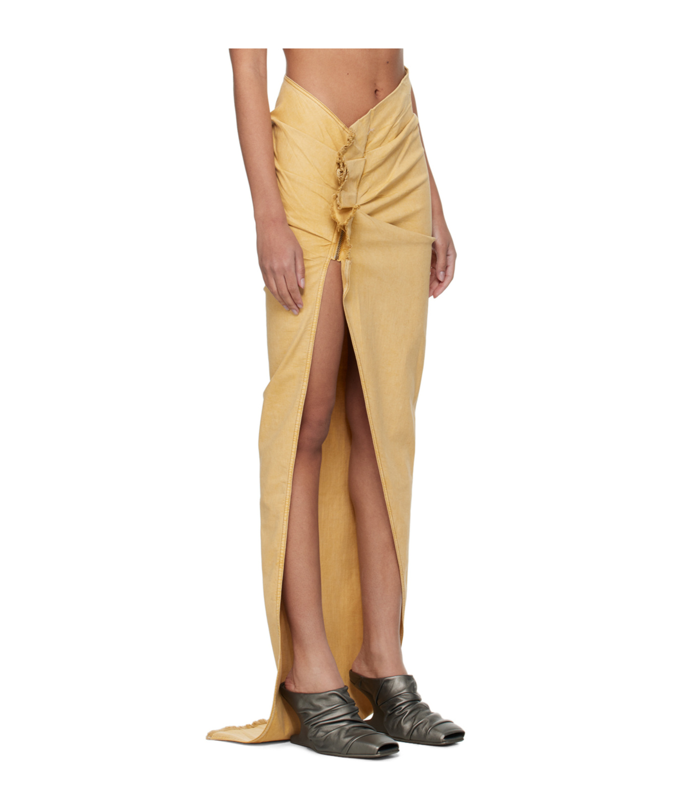 RICK OWENS DRKSHDW EDFU DENIM SKIRT 