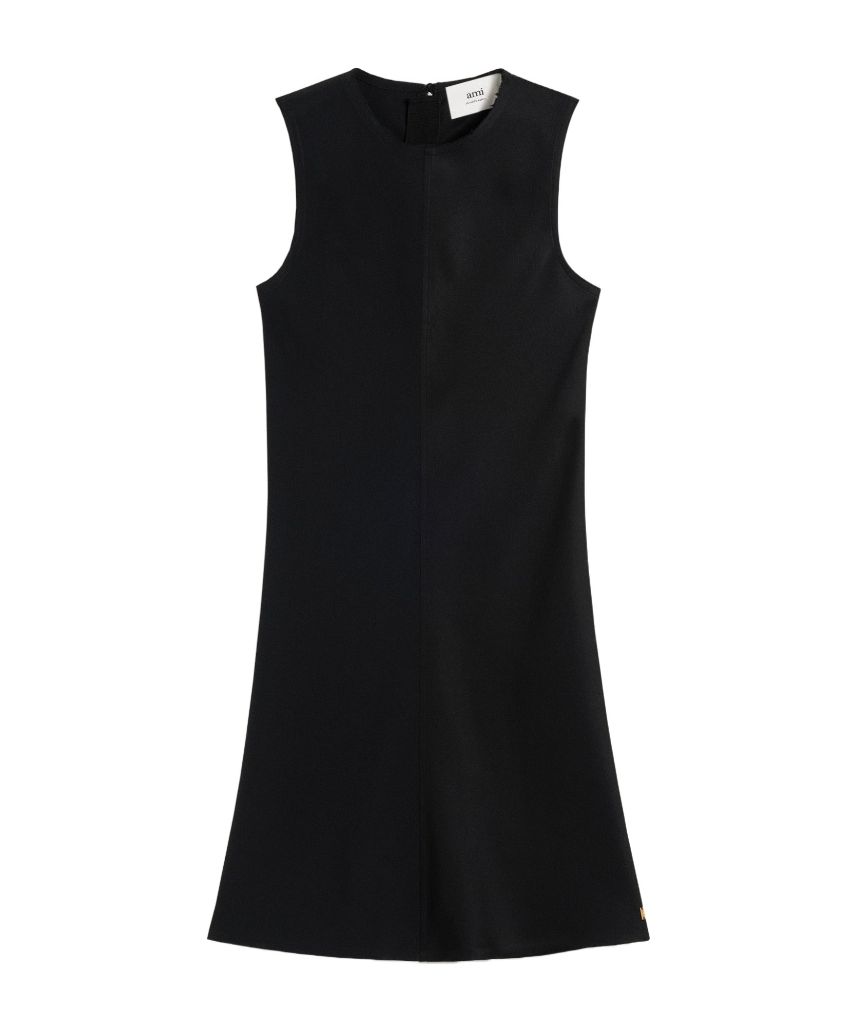 Ami Alexandre Mattiussi Round-neck Straight Skirt In Black