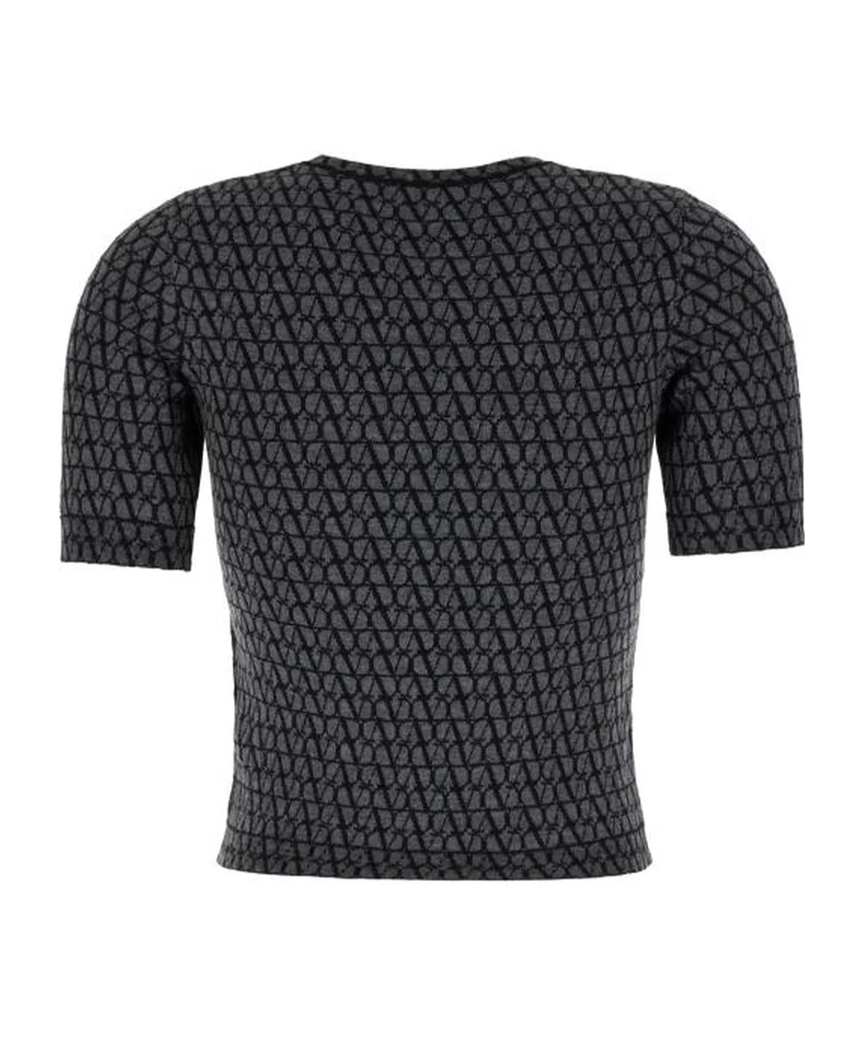Valentino Toile Iconographe Knitted Top In Black