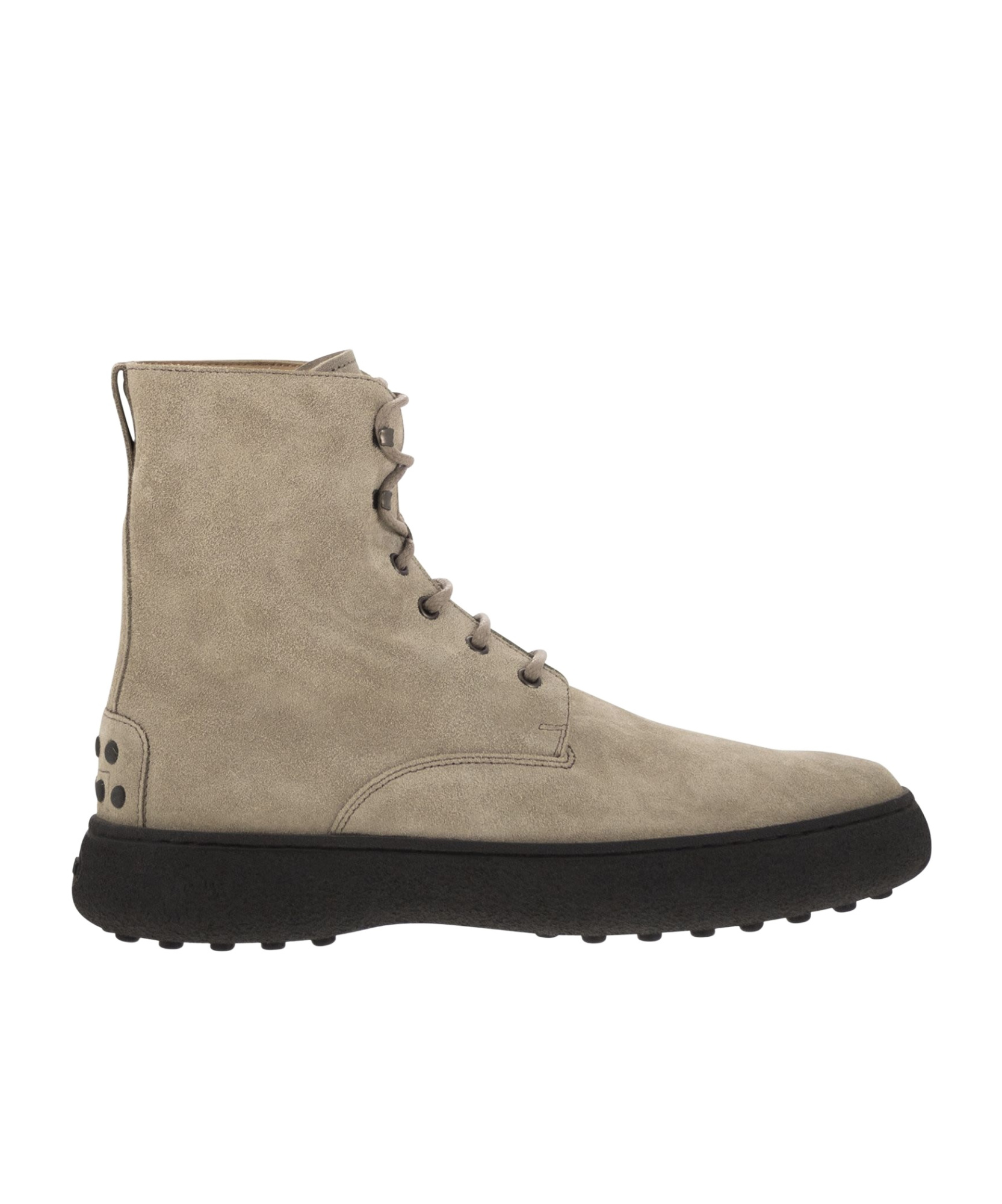 Tod's Urban Elegance Suede Ankle Boots With Chunky Sole, 4.5 Cm In Nude