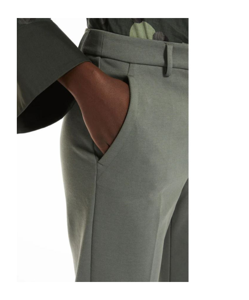 Max Mara Straight Casual Pants In Gray