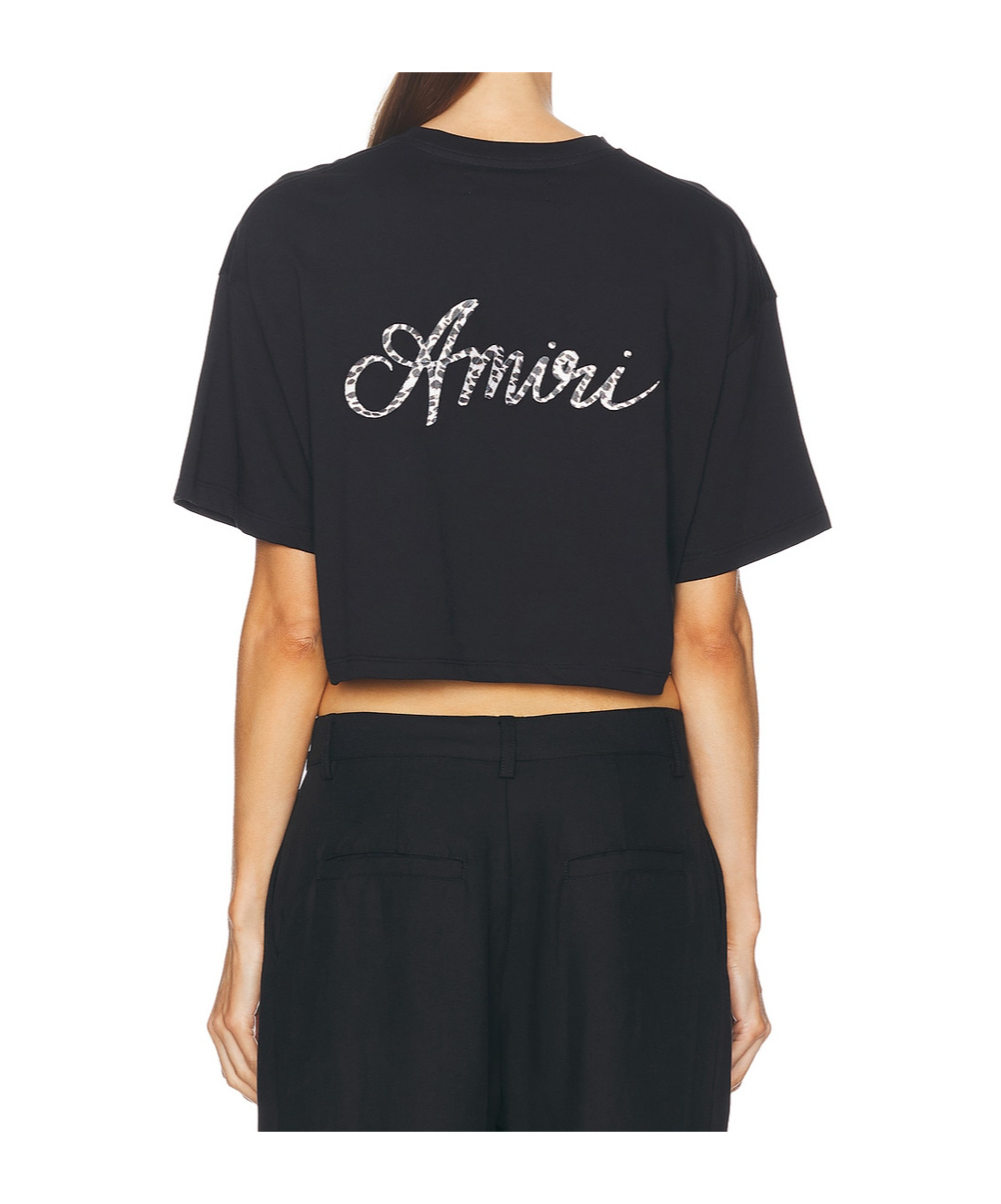 Amiri Round Collar Short T-shirt In Green