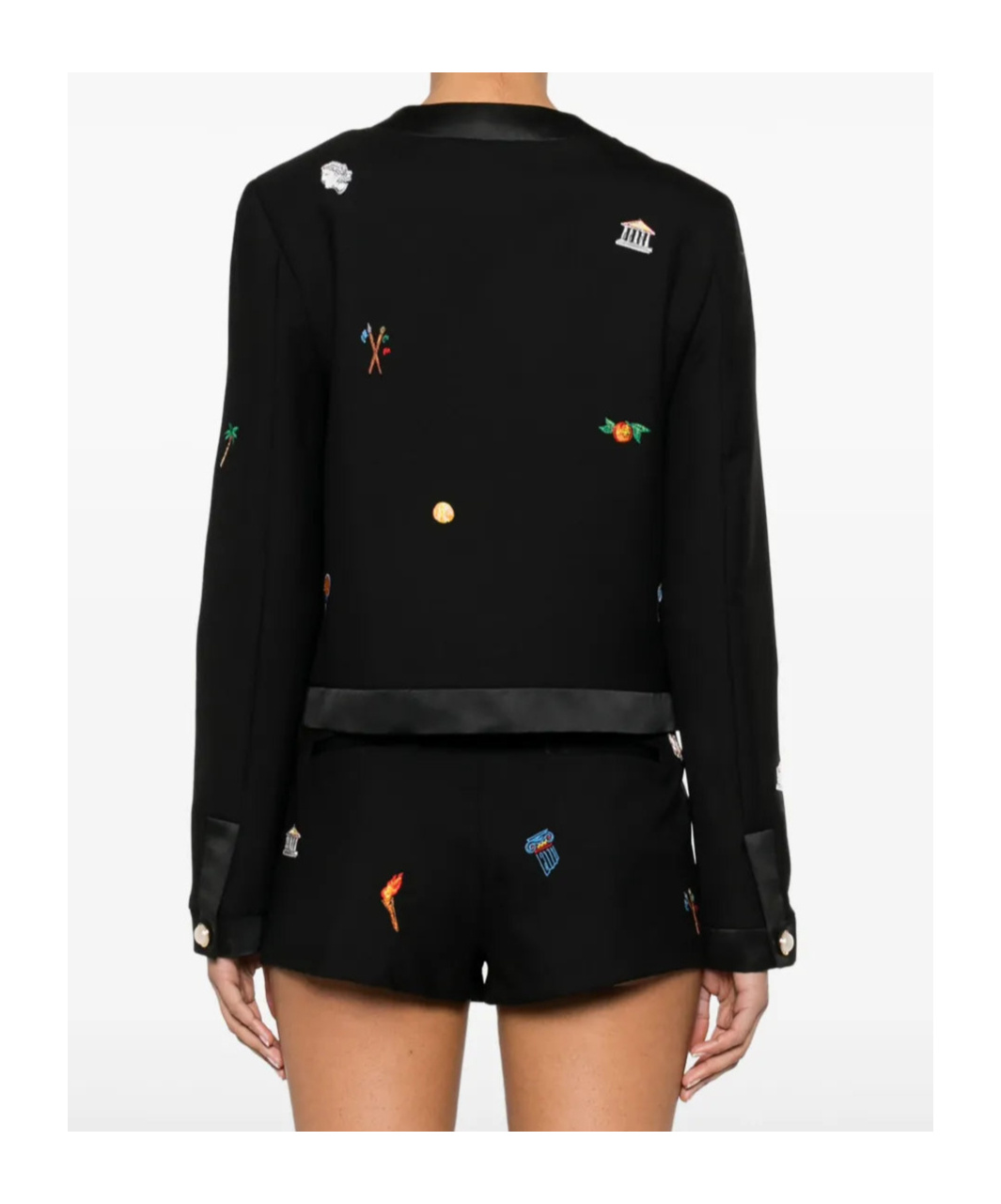 Casablanca Embroidered Casual Jacket In Black