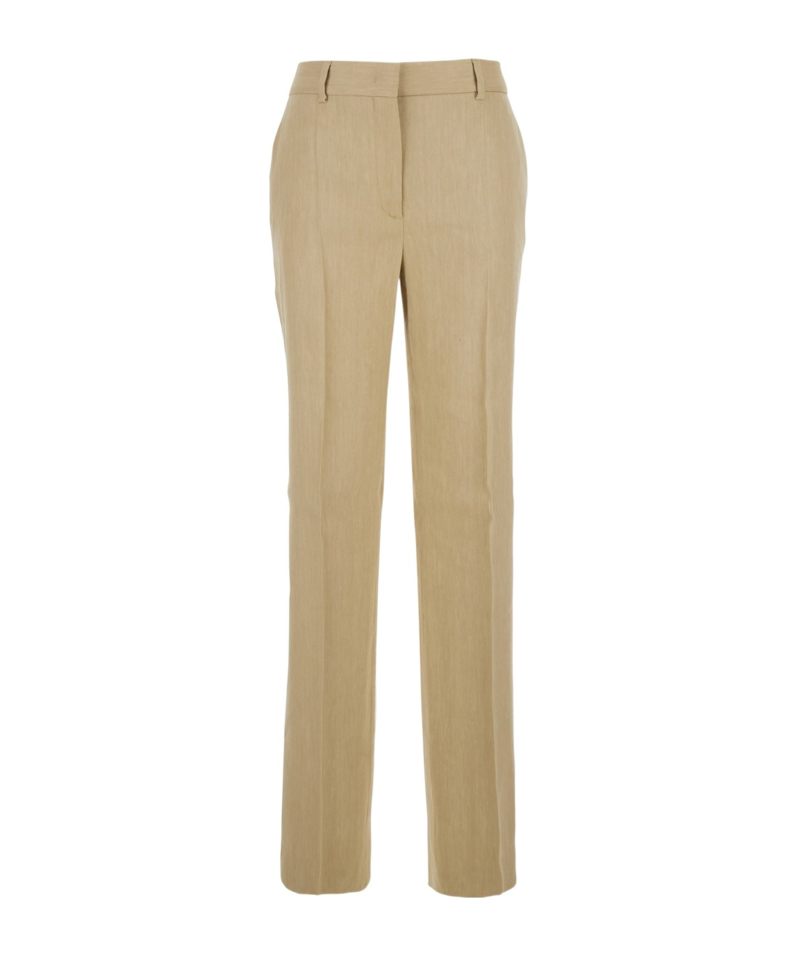 Alberta Ferretti Beige Pants With High Waist And Belt Loops In Nude
