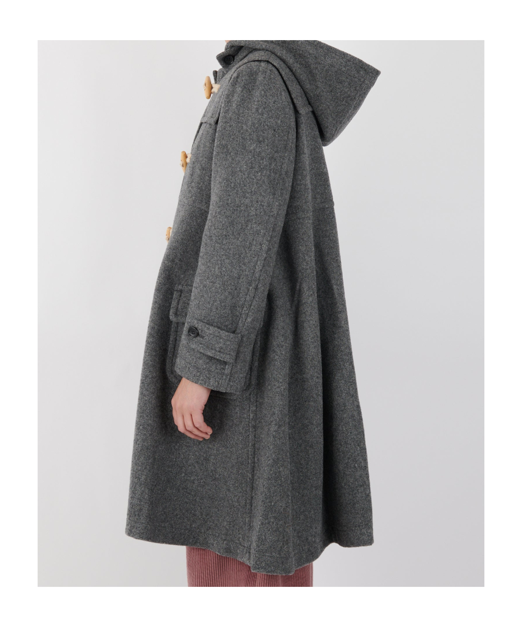 Comme Des Garçons Long-sleeved Coat In Gray