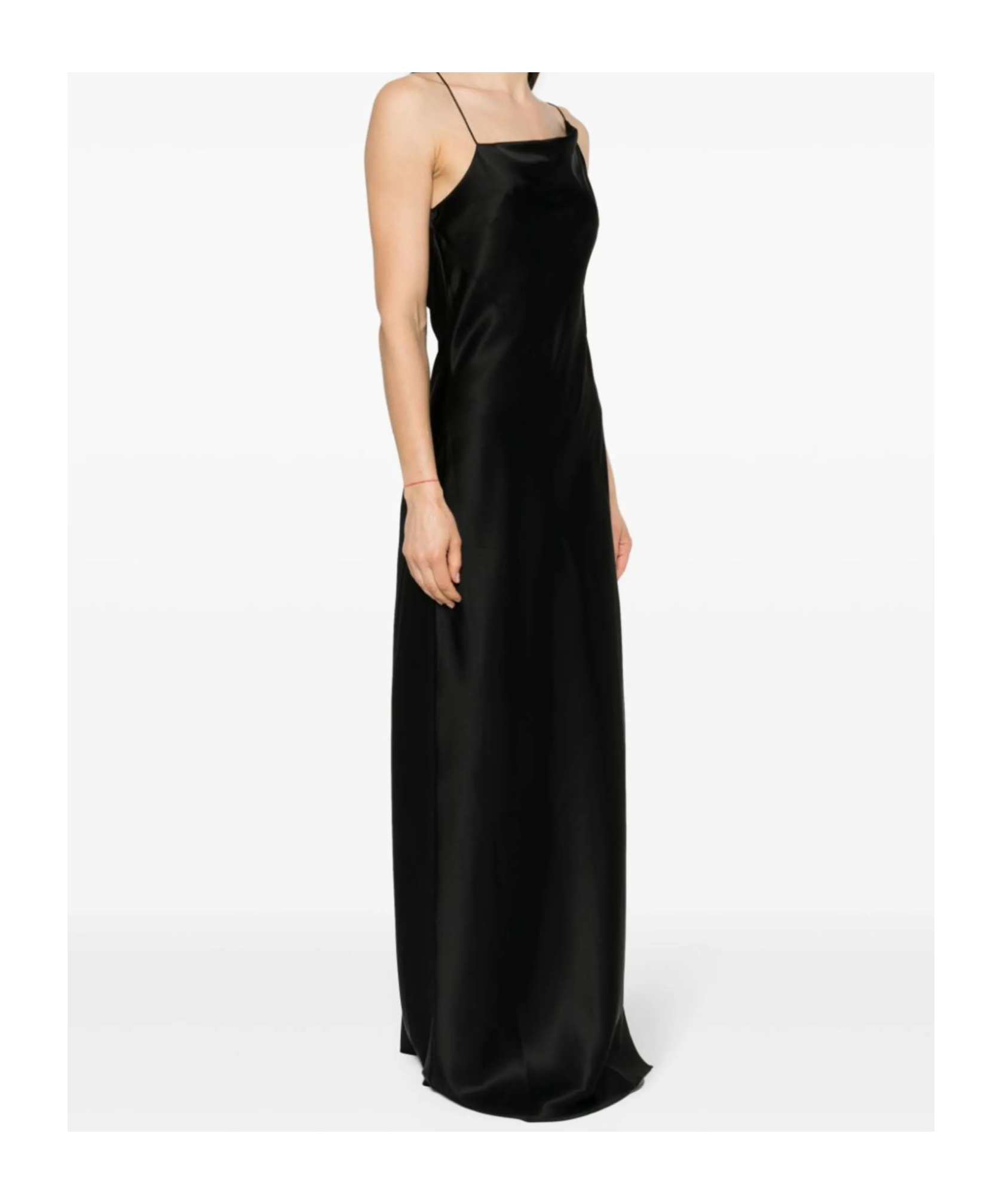 Calvin Klein Womens Asmmetric Long Maxi Dress In Black