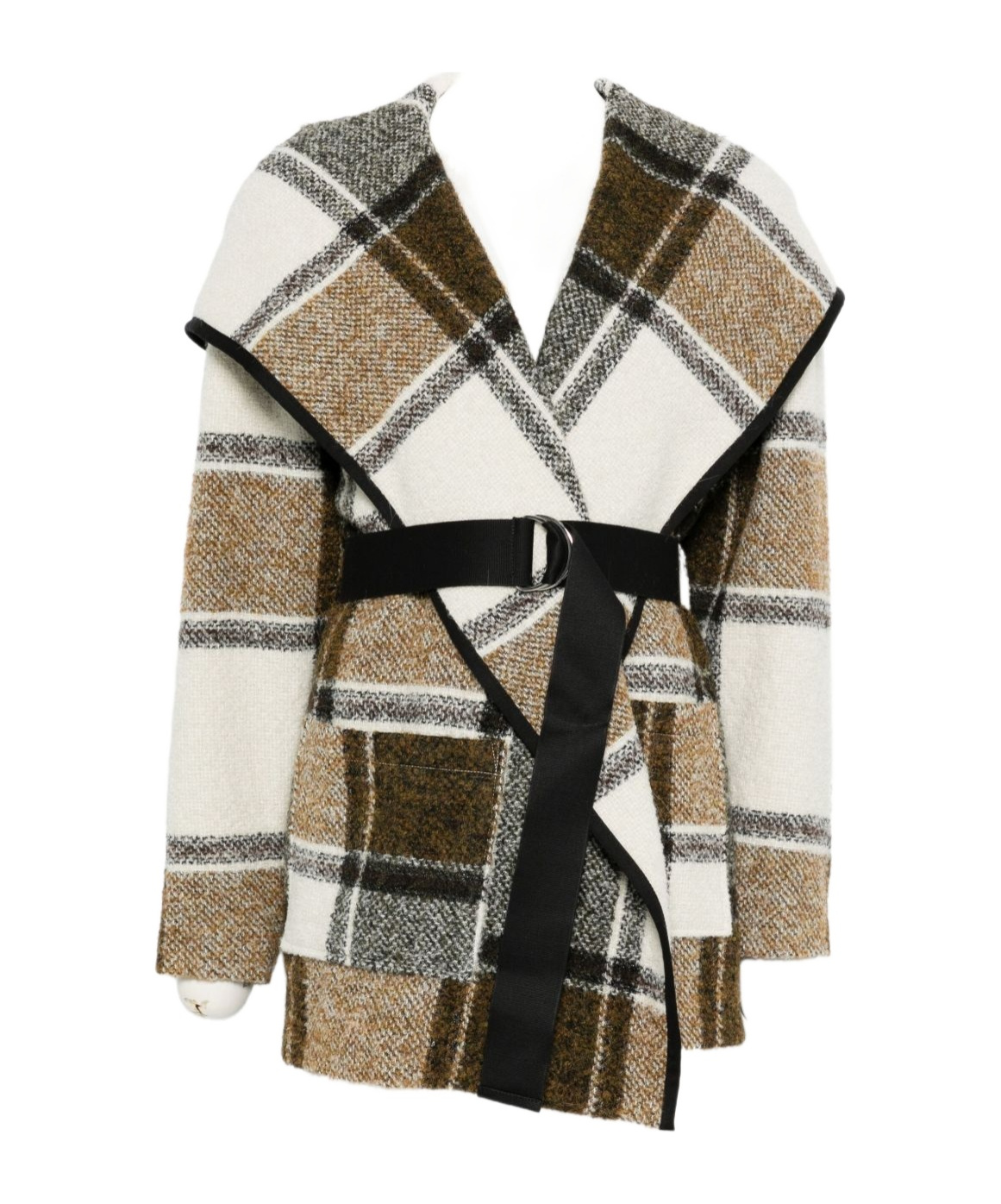 Iro Plaid Belted Jacket In Multi