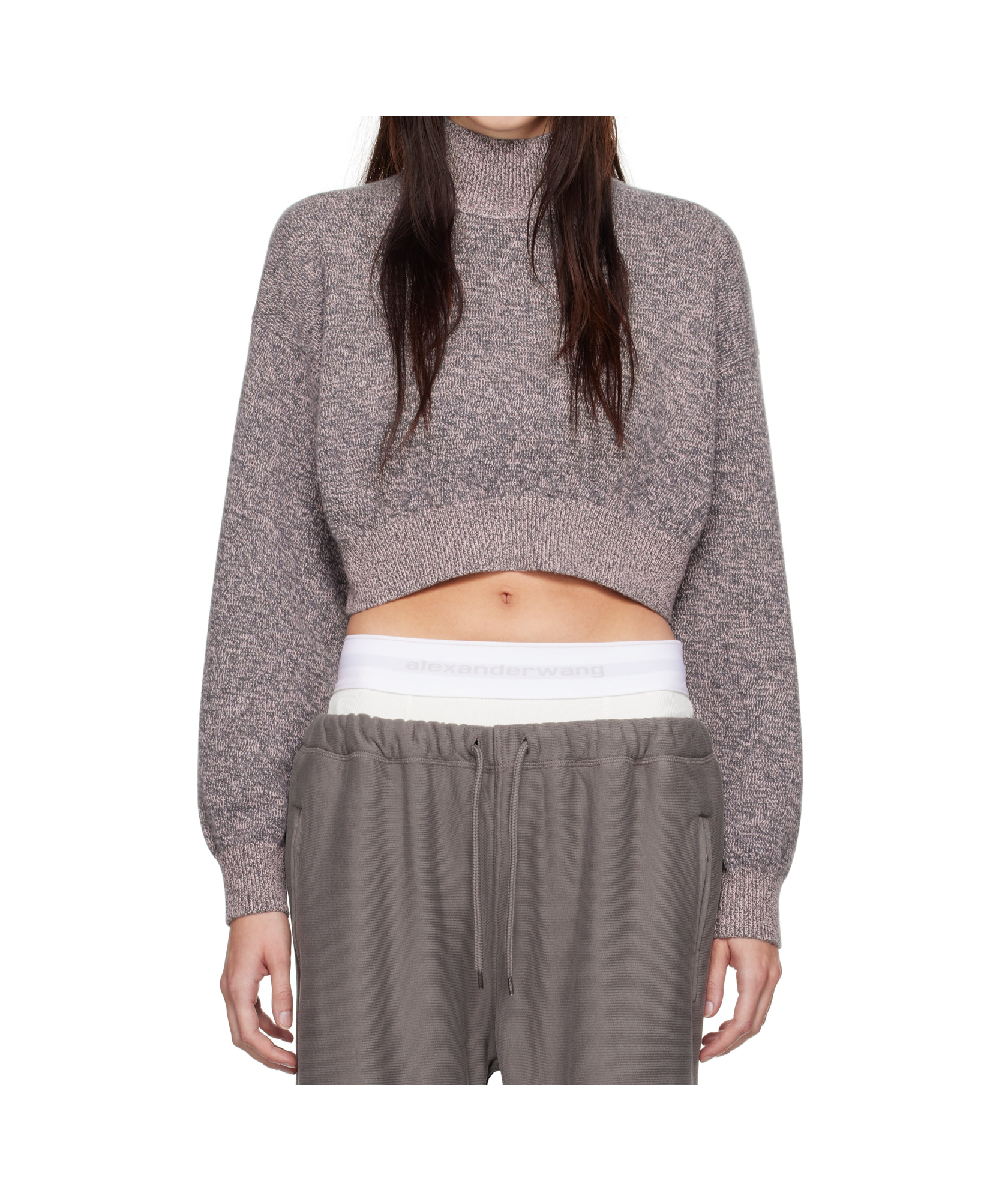 Alexander Wang Turtleneck Sweater In Gray