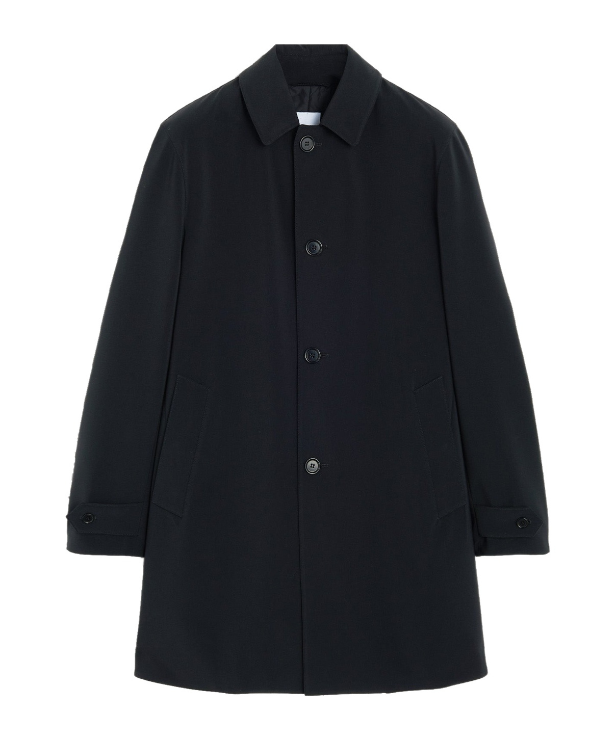 Aspesi Single-breasted Windbreaker In Black