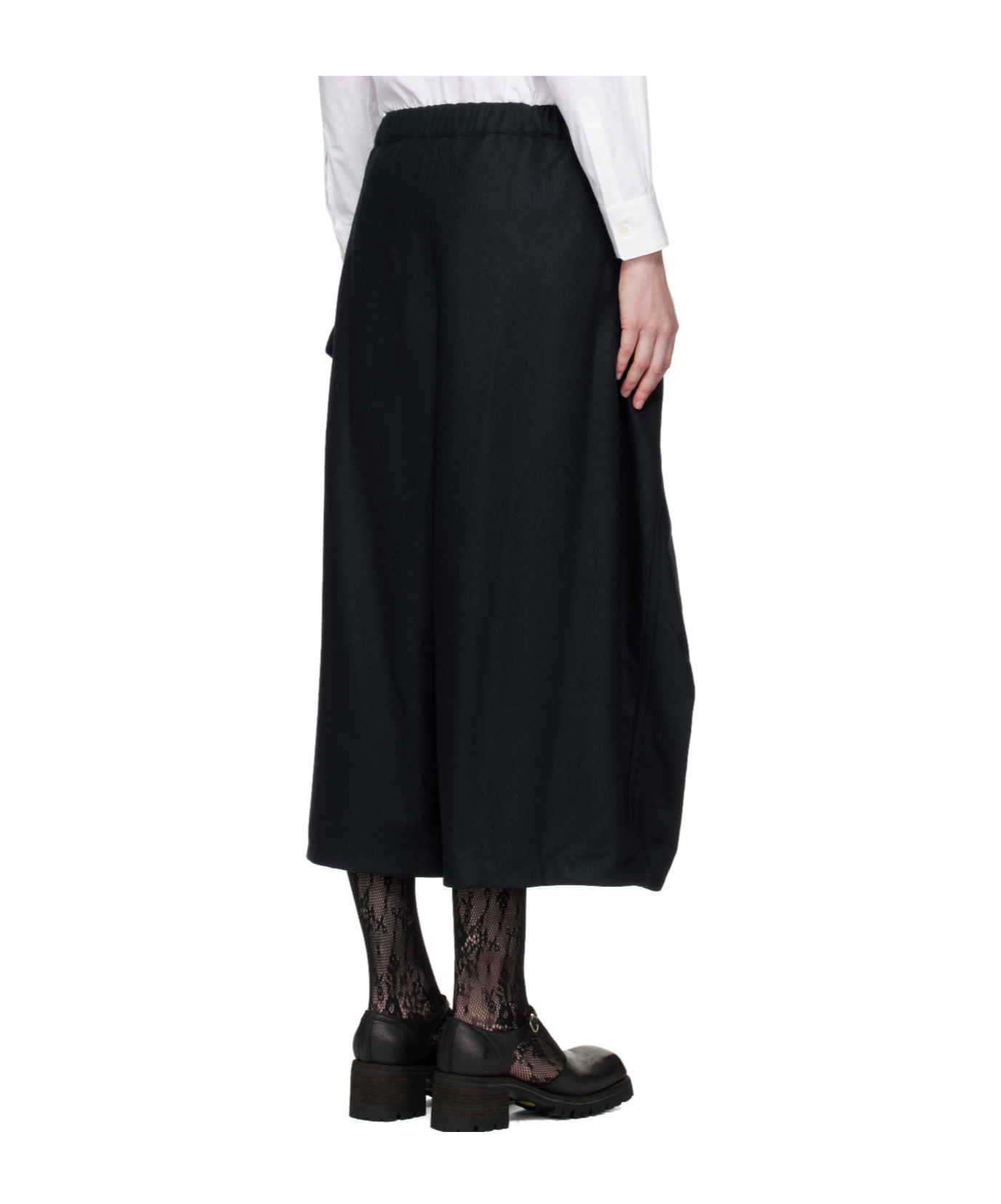 Comme Des Garçons Elastic Waist Casual Pants In Black