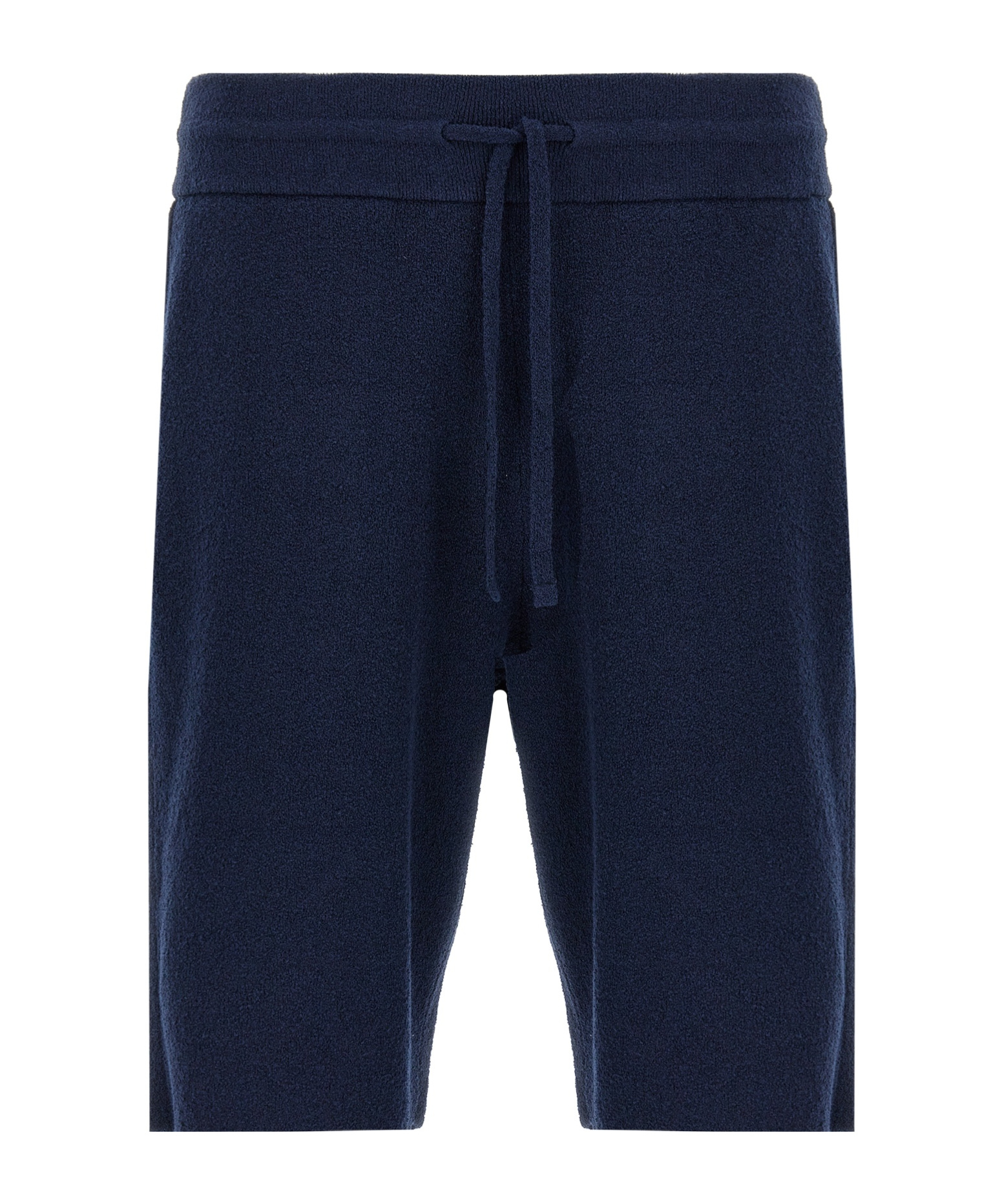 Roberto Collina Terry Cloth Drawstring Bermuda Shorts In Blue