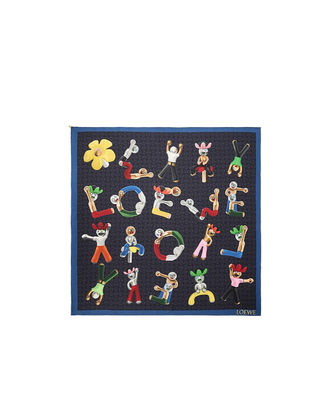 Loewe Silk Scarf In Multi