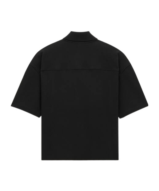 Saint Laurent Cassandre Polo In Cotton Piqué In Black