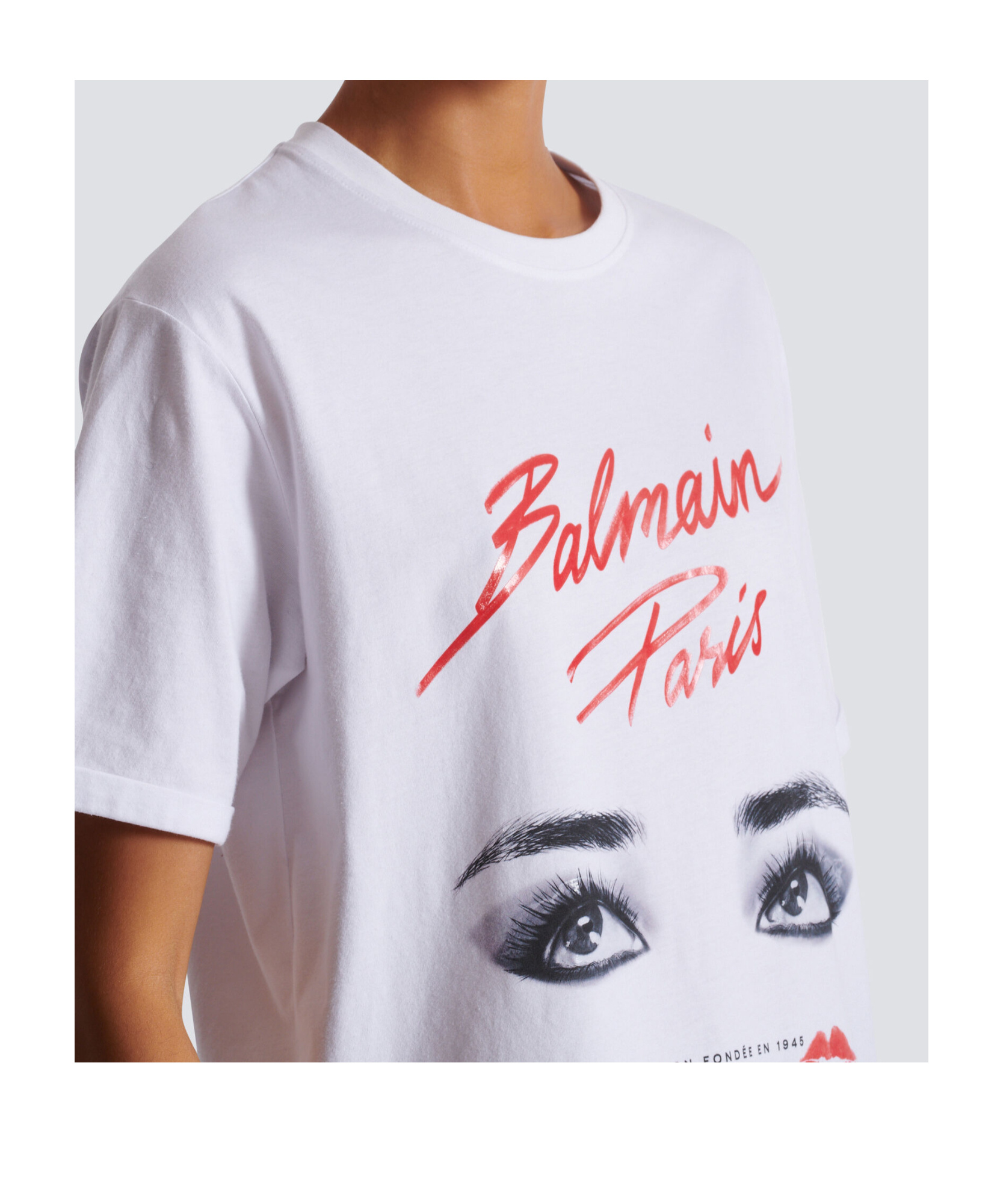 Shop Balmain Short-sleeved  Beauty T-shirt In White