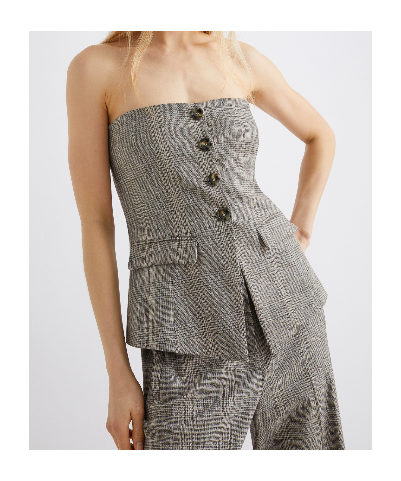 Marella Fatuo Button-front Top In Gray