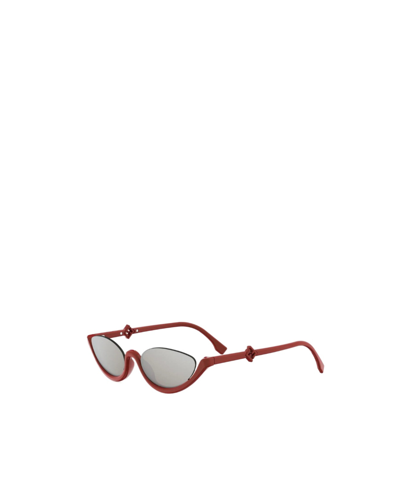 Fendi Geometric Sunglasses In Burgundy