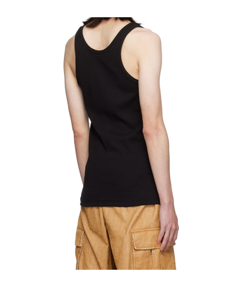 Moschino Logo Pattern Embroidered Vest In Black