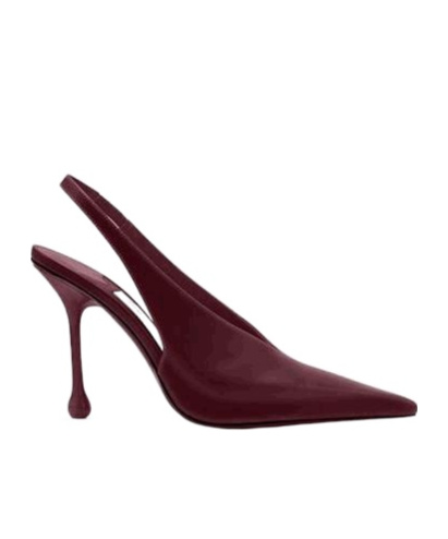 Jimmy Choo Isa 80 Slingback Pointed-toe Pumps In Burgundy