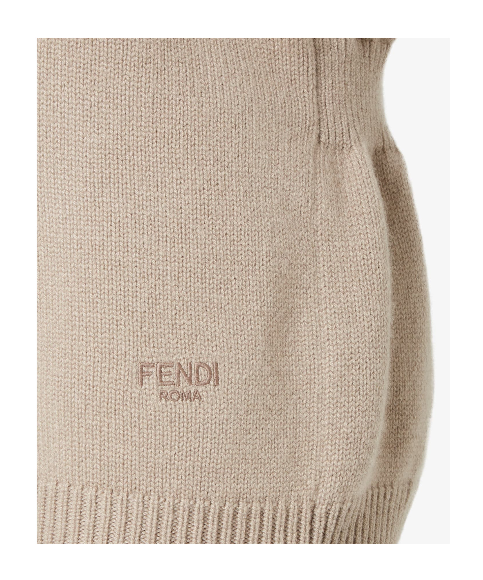 Fendi Dove Gray Cashmere Vest In Brown