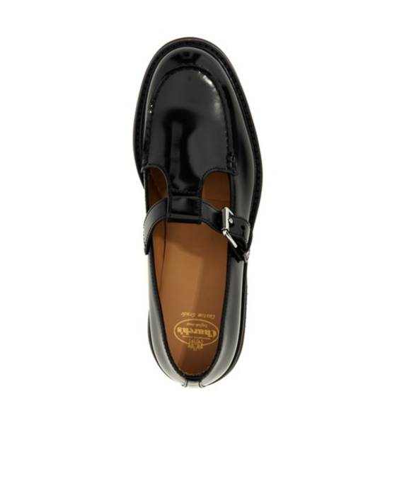 Church's Black Buckle Strap Loafers In Black