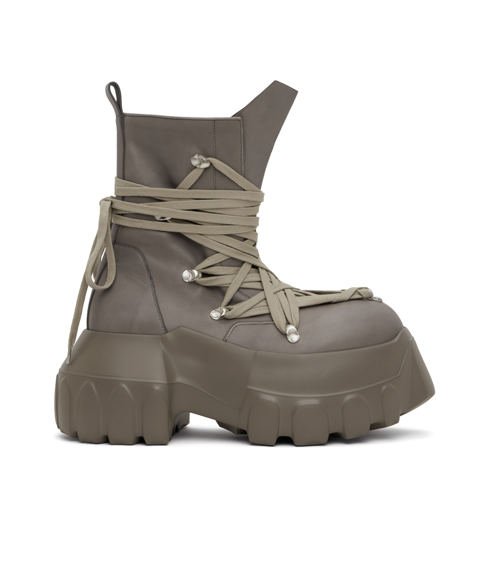 RICK OWENS HOLLYWOOD MEGALACE MEGA TRACTOR BOOTS