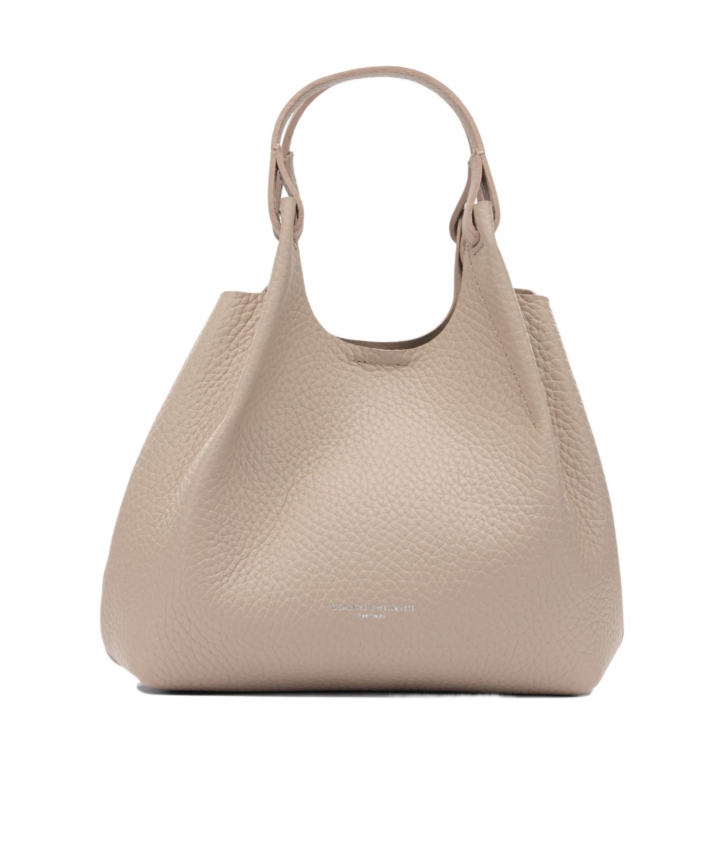 Gianni Chiarini Pebbled Shoulder Bag In Brown