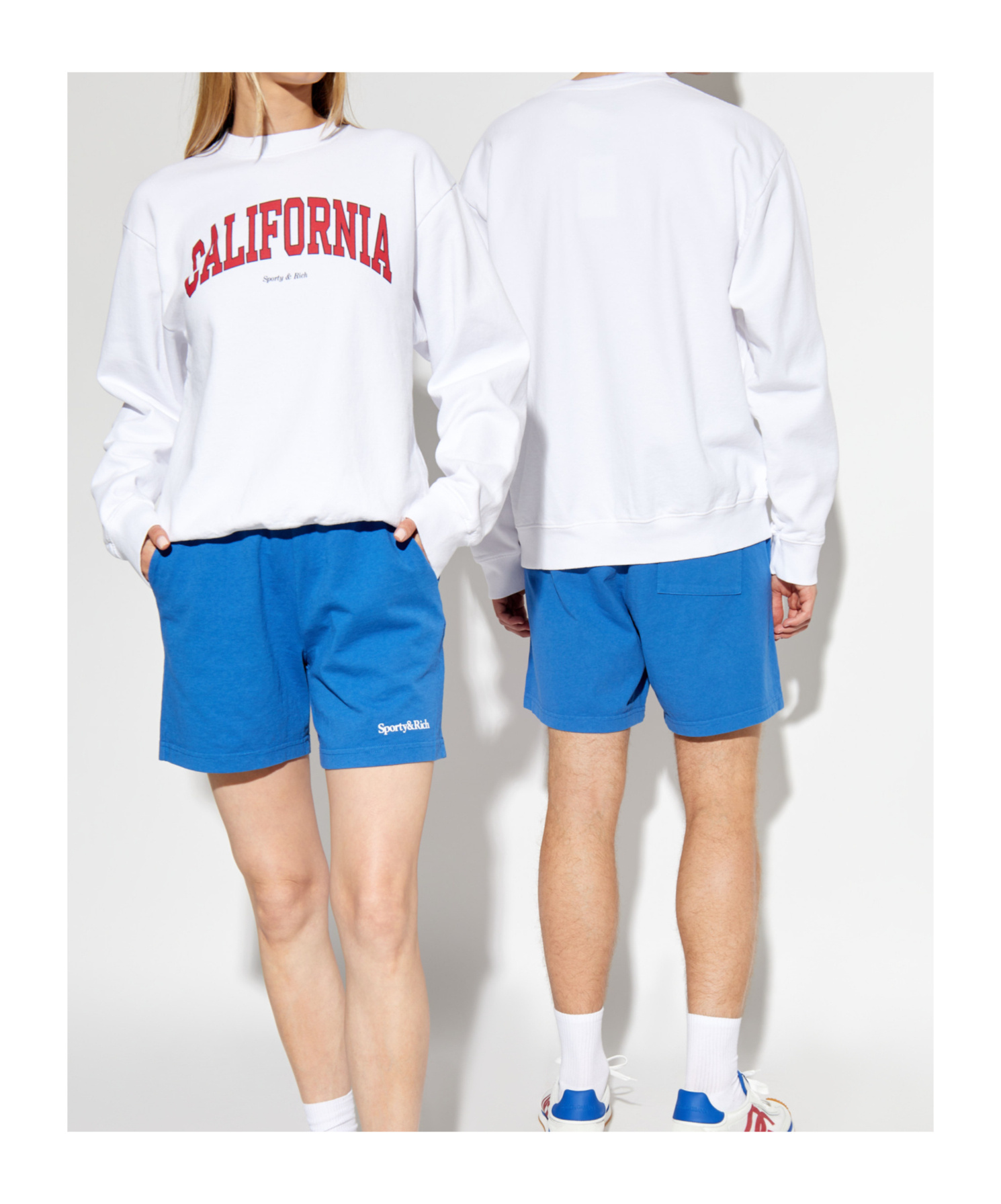 Sporty And Rich California Cotton Sweatshirt In White