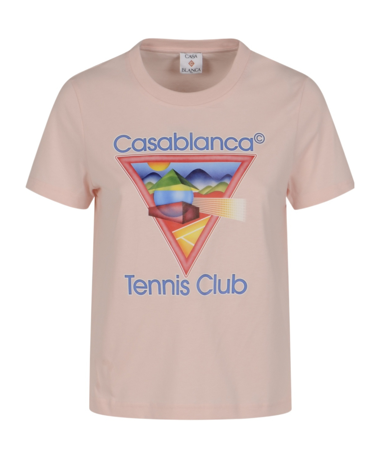 Casablanca Cotton Crew Neck T-shirt With Graphic Print In Pink
