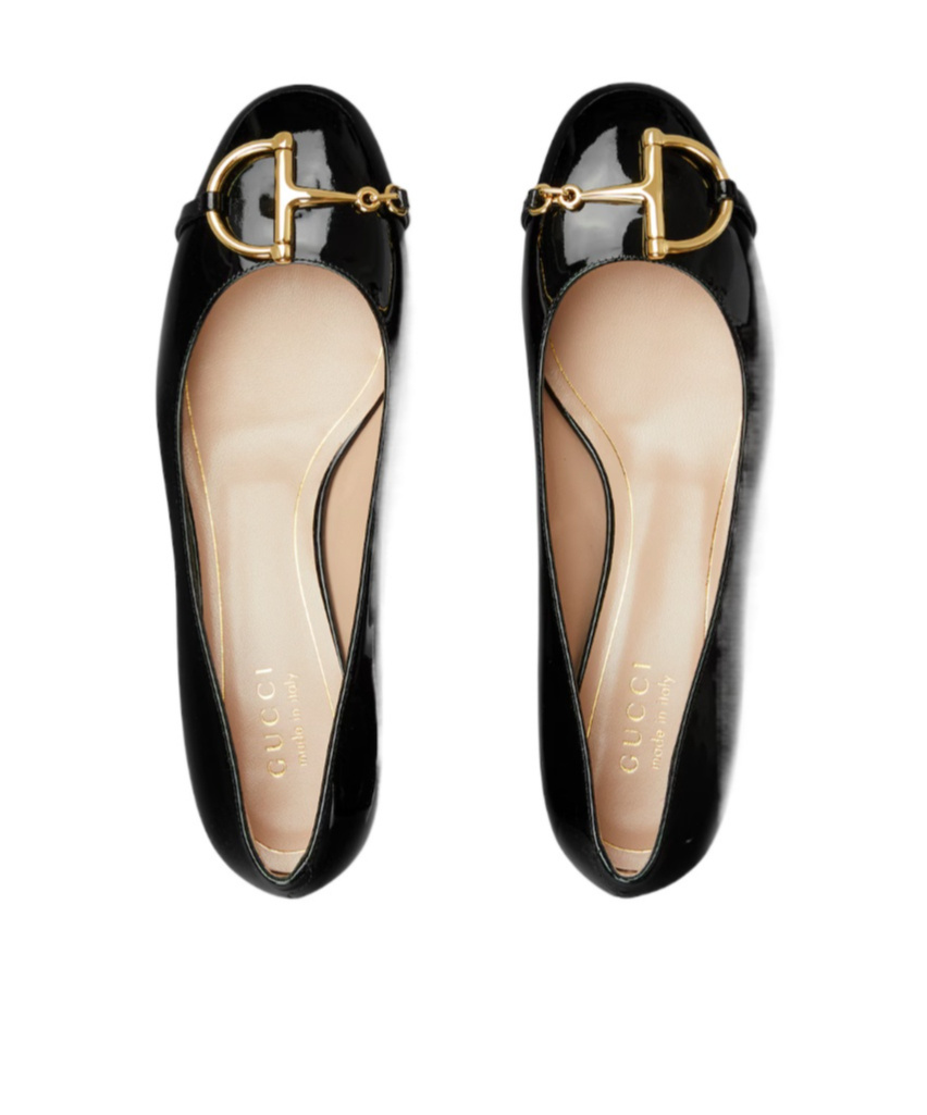 Gucci Women's Ballet Flat With Half Horsebit In Black