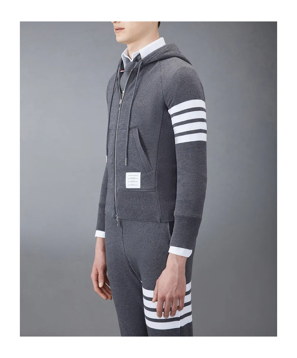 THOM BROWNE THOM BROWNE 4-BAR STRIPED ZIPPED JACKET