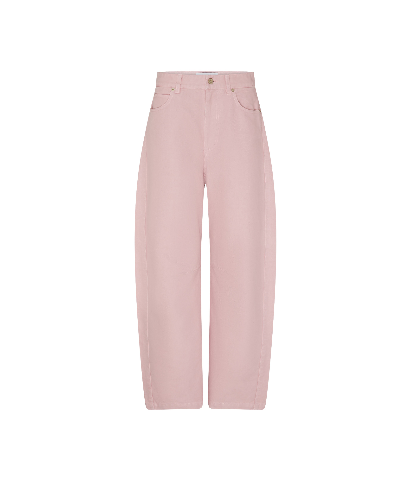 Loewe Barrel Pleated Wide-leg Ankle Trousers In Pink