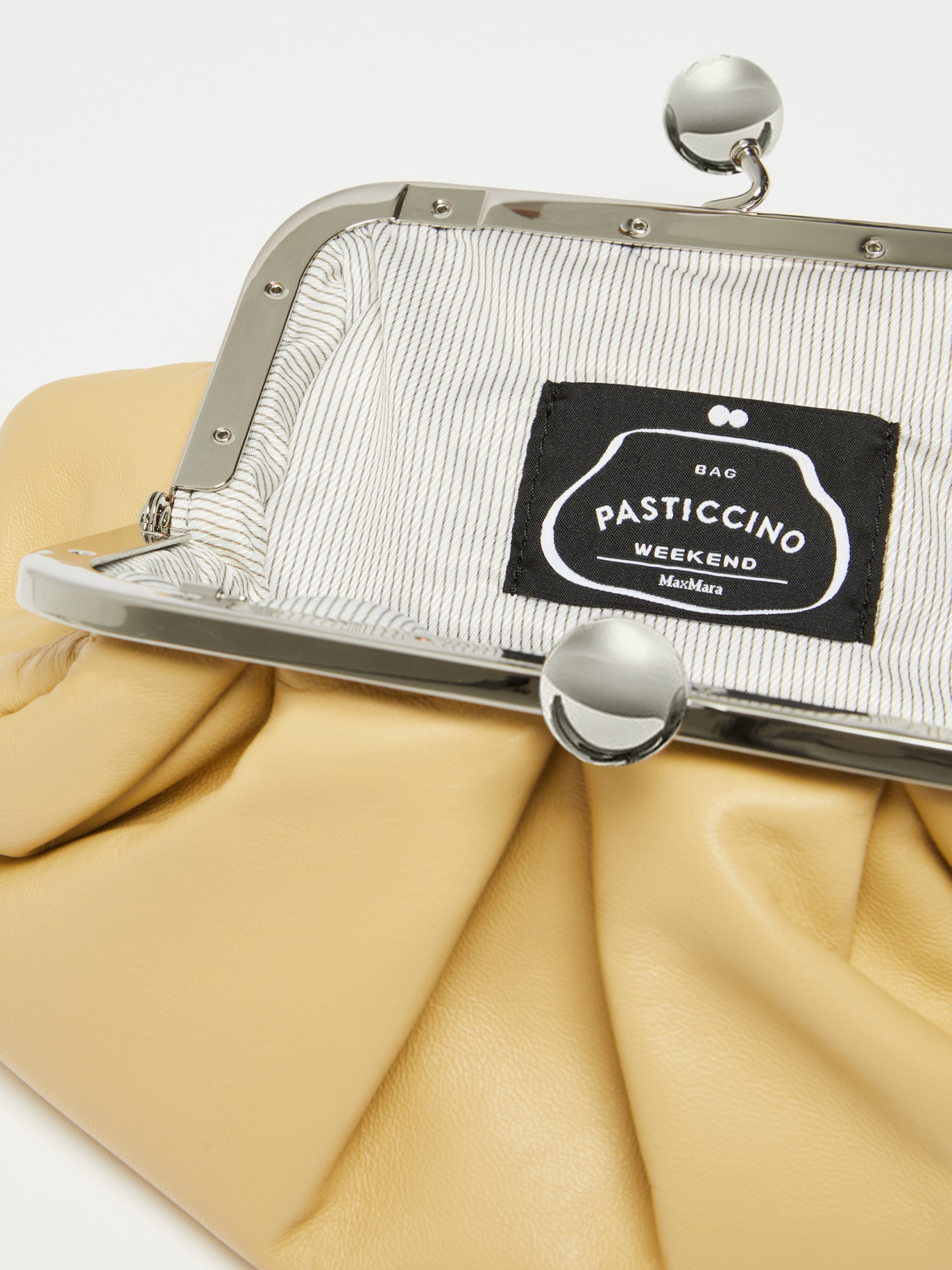 Weekend Max Mara Pasticcino Small Napa Purse In Nude