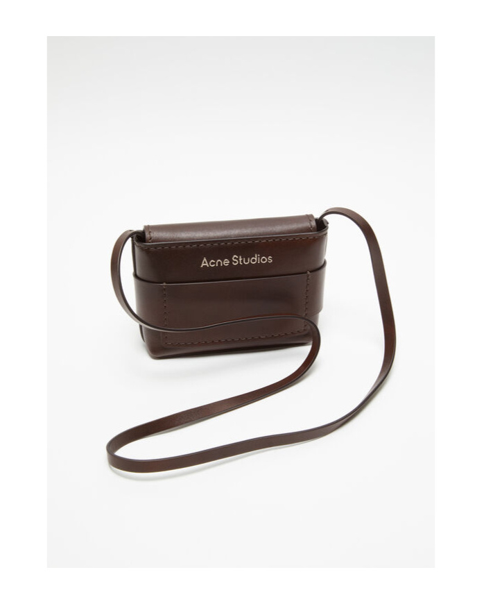 Acne Studios Musubi Twist Flower Knot To Decorate Mini Shoulder Bag In Black