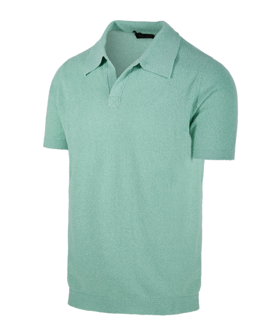 Roberto Collina Classic Short-sleeved Polo Sweater In Green