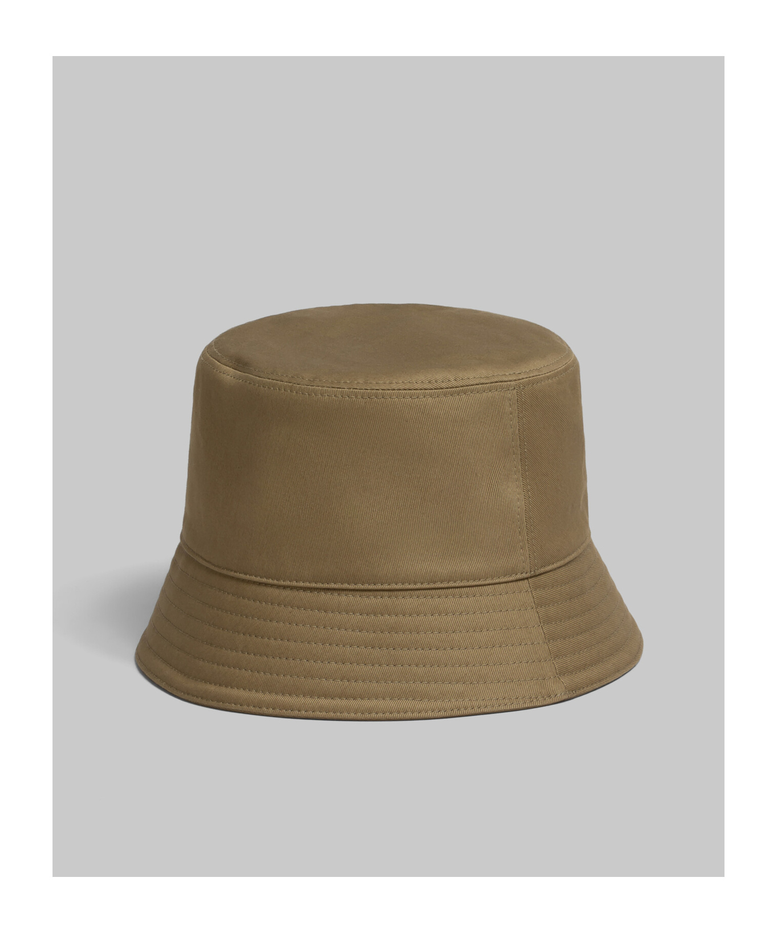 Marni Green Organic Gabardine Bucket Hat With Embroidered Logo In Brown