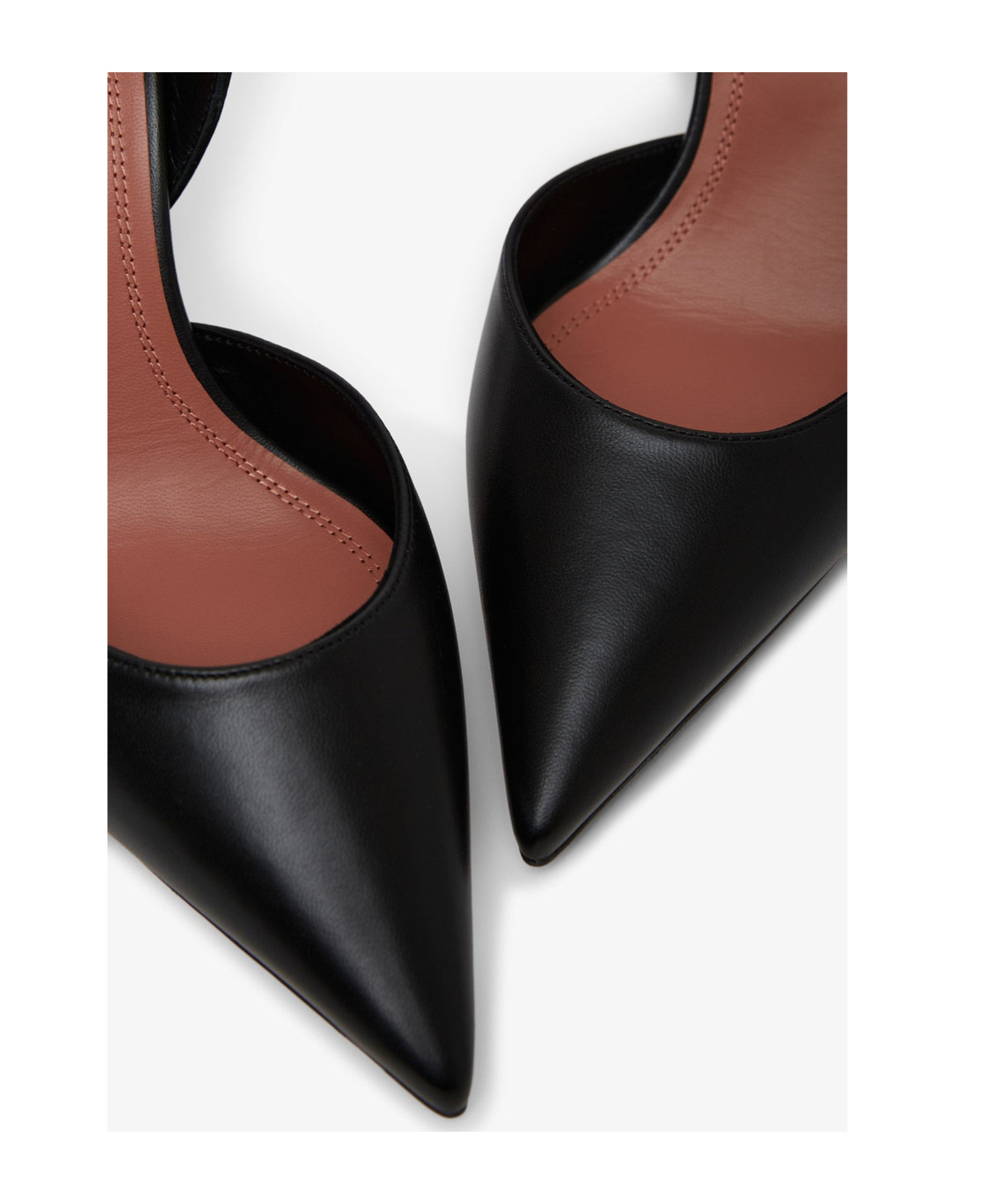 Amina Muaddi Pointed High-heeled Sandals In Black