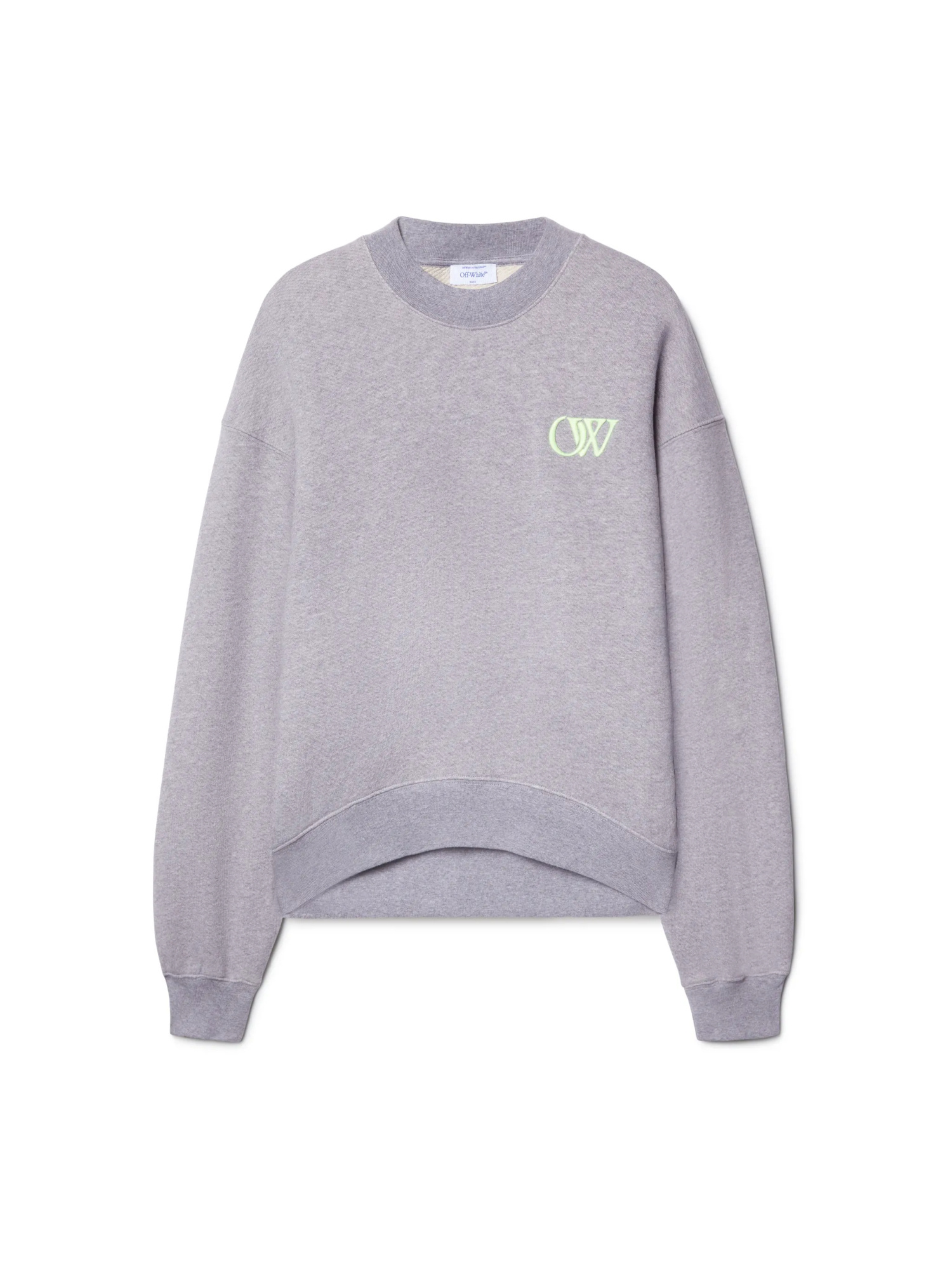 Off-white Logo-embroidered Sweatshirt In Gray