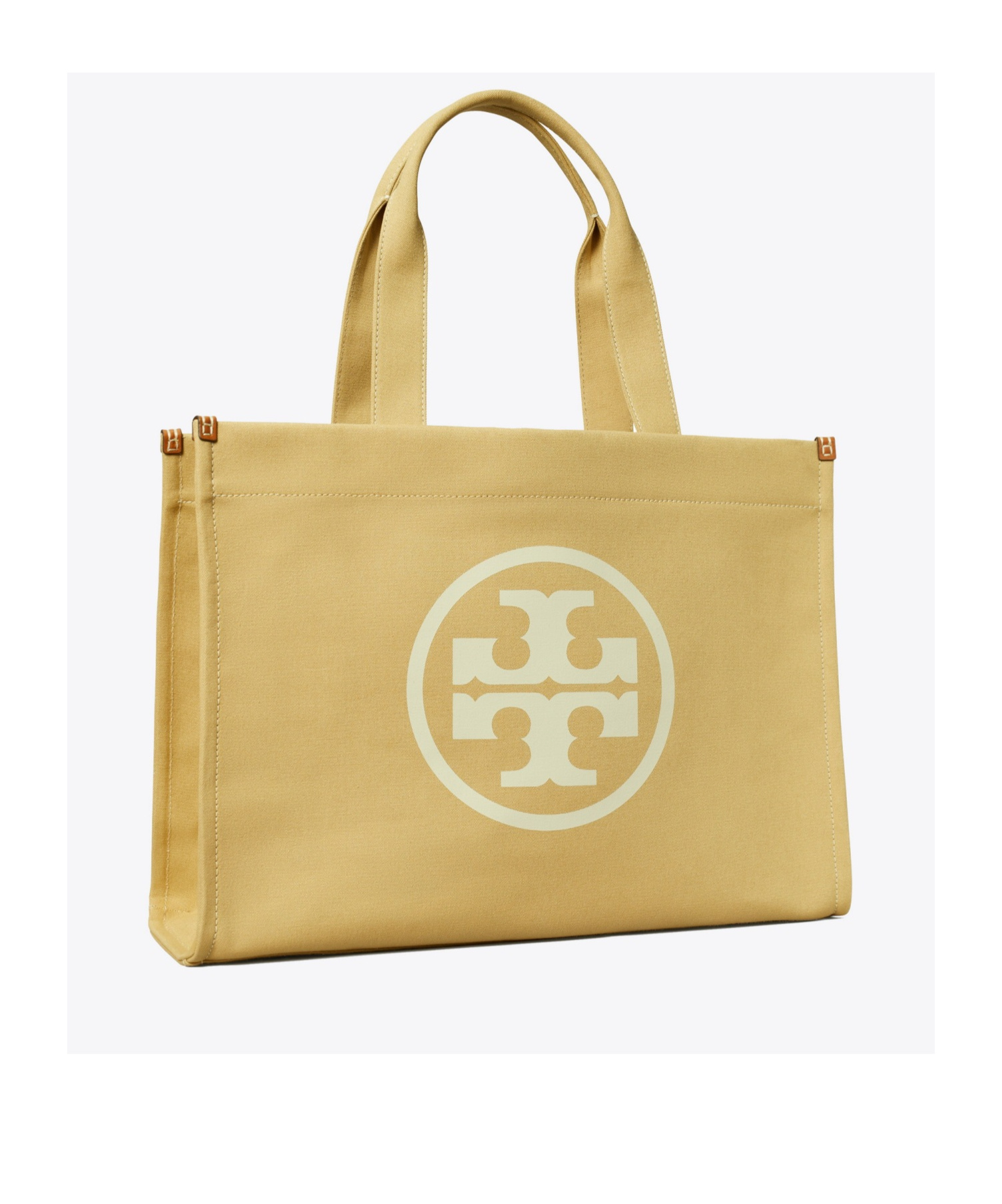 Tory Burch Ella Double T Logo Detailed Tote Bag In Nude